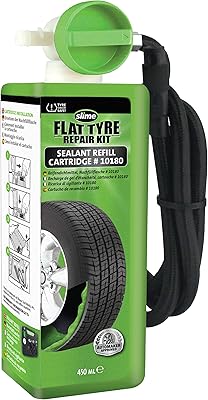 Kit de réparation de crevaison slime 10180, kit d'urgence pour pneus de voiture