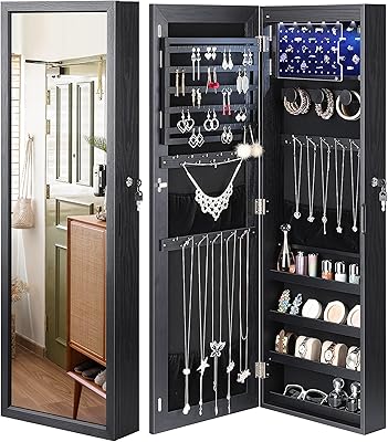 Nice tree rangement à bijoux avec miroir 6 led 【3 améliorations】 armoire
