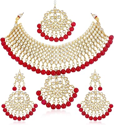 Ensemble collier plaqué or suki glorious kundan pour femme (n73542_d1)