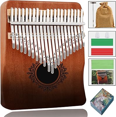 Piano à pouces kalimba à 21 touches, instrument portable facile à apprendre, adapté