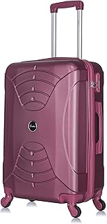 Bagage rigide unisexe en abs avec 4 roulettes kh2005, marron, bagage en soute