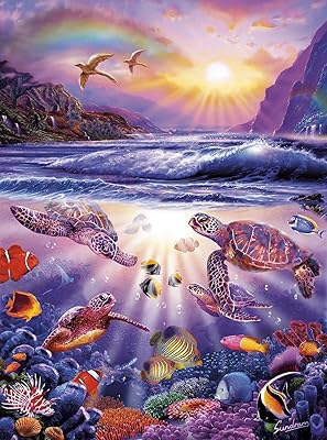 Buffalo games - turtle bay puzzle 1000 pièces multicolore, 26,75"l x 19,75"l
