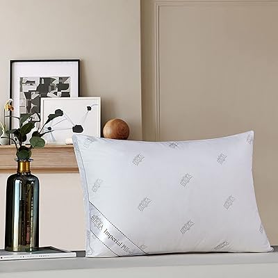 Oreiller de lit 100 % coton respirant de qualité hôtelière de luxe, taille