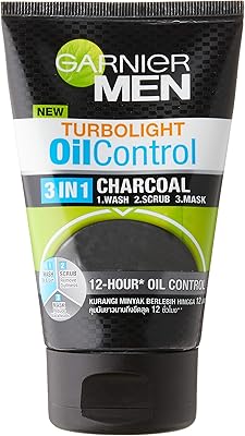 Garnier men turbulite nettoyant visage 3 en 1 anti-huile 100 ml