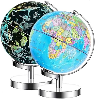 Globe lumineux - globe interactif 2 en 1 avec éclairage led et port