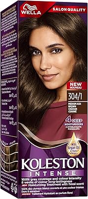 Wella koleston coloration intense 304/1 châtain cendré moyen
