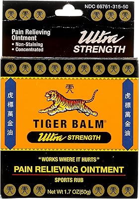 Baume du tigre extra fort, pommade anti-douleur sans taches 1,7 oz orange