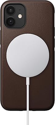 Coque moderne nomad compatible avec magsafe, coque de protection en cuir naturel compatible