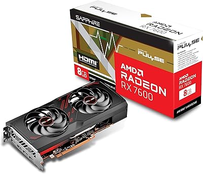 Carte graphique de jeu zafir 11324-01-20g pulse amd radeon rx 7600 avec 8