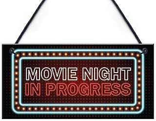 Panneau de salle de cinéma à effet néon de film créatif red ocean