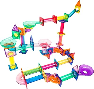 Blocs de construction magnétiques picasso tiles marble run 120 pièces jouet