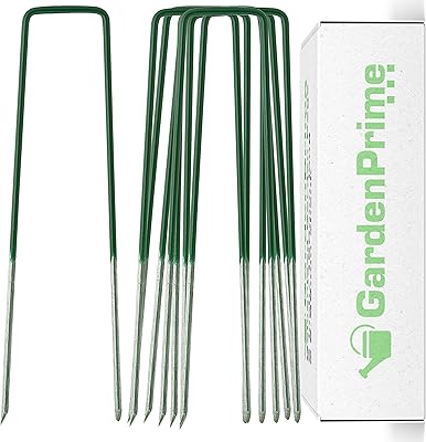 Piquets de gazon artificiel demi-vert garden prime pour fixer le gazon artificiel, l'astroturf