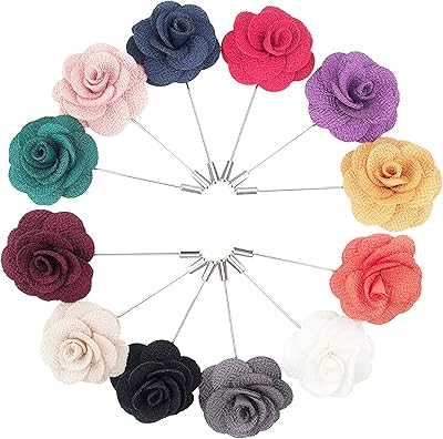 Épingle à boutonnière en forme de fleur faite à la main pour hommes