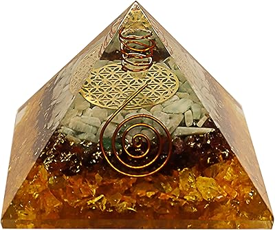 Orgonite cristal chakra guérison méditation richesse prospérité pyramide d'énergie positive