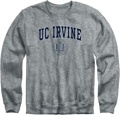 Sweat ras du cou ivysport mélange coton-polyester logo heritage gris