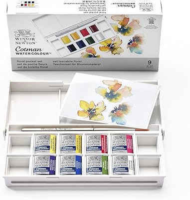 Ensemble aquarelle winser & newton cotman, demi-bol 8 pièces, fleurs. Commandez malin, vivez mieux avec Diaytar