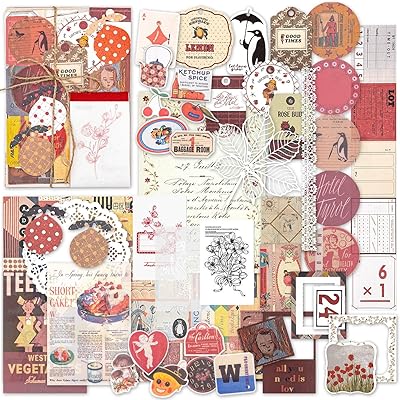 Ensemble de papier de style vintage, papier de scrapbooking kraft gaufré avec autocollants, signets et carte pour journal intime, fabrication de papier artisanal (thé). Commandez en toute confiance sur Diaytar, votre marketplace de confiance