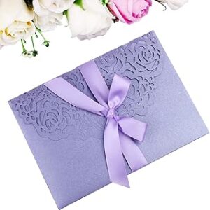 20 cartes d'invitation de mariage bonatia 3 plis 5 x 7" avec rubans. Diaytar : Votre allié pour des achats malins et économiques