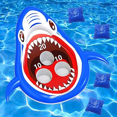 Jouets de piscine en forme de h jouets gonflables requin avec 4
