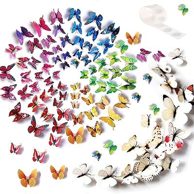 60 pièces autocollants muraux colorés 3d pour chambre d'enfants, décoration d'anniversaire de mariage