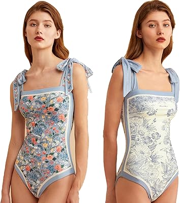 Maillot de bain à imprimé floral pour femme - maillot de bain une pièce