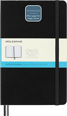 Cahier moleskine classic à couverture rigide étendue grand l