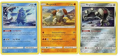 Ensemble légendaire pokémon - regis regirock registeel - ensemble de cartes rares tempête céleste - pack de 3. Diaytar : Connectez-vous aux meilleures offres