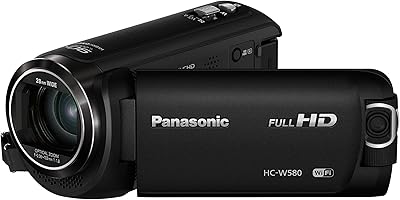 Caméscope de poche fhd panasonic hc-w580eb-k avec double caméra noir