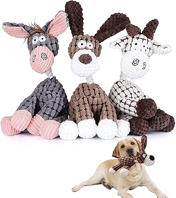 Paquet de 3 jouets grinçants pour chien, jouets à mâcher pour chiot, jouets
