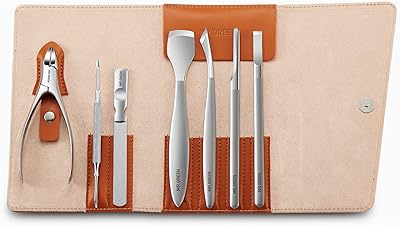 Ensemble de 7 couteaux de pédicure professionnels en acier inoxydable pour enlever