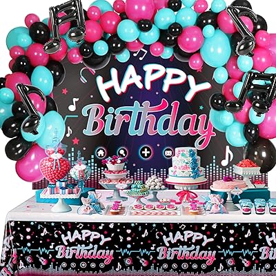 Notre ver 130 pièces décorations de fête d'anniversaire tik tok d'anniversaire