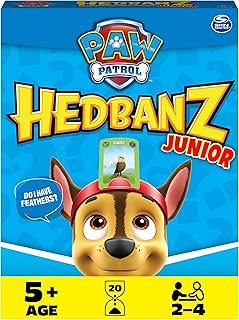 Jeu de société headbanz junior paw patrol picture guess pour les familles