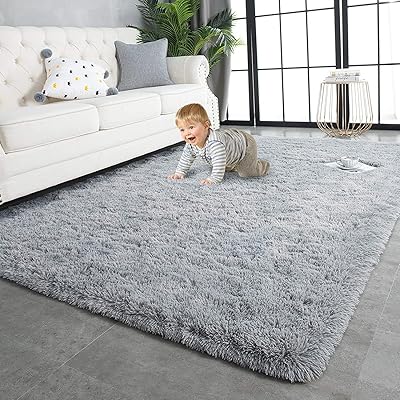 Thmins tapis moelleux à poils longs 100 x 160 cm tapis en fourrure