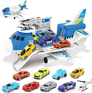 Siyaro airplane toys - ensemble de jouets porte-hélicoptère, jouet de voiture sur piste