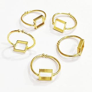 Excellentcrafts bague carrée à pince, bague ronde ouverte et vierge, réglage pour la fabrication de bagues, fournitures de bijoux diy 10 mm - paquet de 5 pièces (or) – Photo produit Dakar Sénégal – Livraison rapide Excellentcrafts bague carrée à pince, bague ronde ouverte et vierge, réglage pour la fabrication de bagues, fournitures de bijoux diy 10 mm - paquet de 5 pièces (or). Diaytar : Là où commence votre expérience shopping idéale