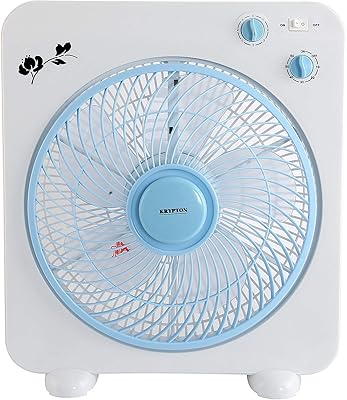 Ventilateur krypton box, 12 pouces, bleu/blanc, knf6115 'garantie du fabricant d'au moins un an'
