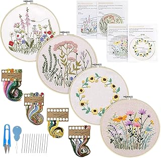 Le kit de broderie delfino 4 pièces comprend un cerceau à broder