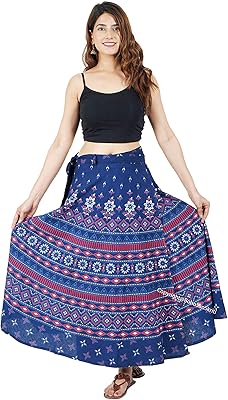 Jupes portefeuille en coton indien pour femmes et filles portant une jupe magique