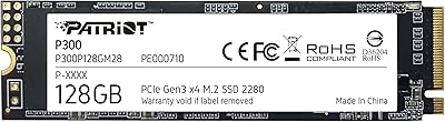 Patriot p300 m.2 pcie gen 3 x4 128 go ssd basse consommation