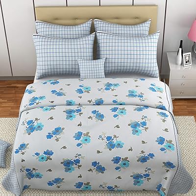 Mafatlal california draps de lit king size en coton hypoallergénique, finition douce, infroissable
