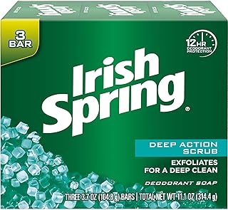 Savon déodorant irish spring clean scrub pour unisexe - 3 x 118 ml