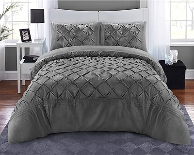 Home textiles parure de lit 3 pièces en microfibre grise