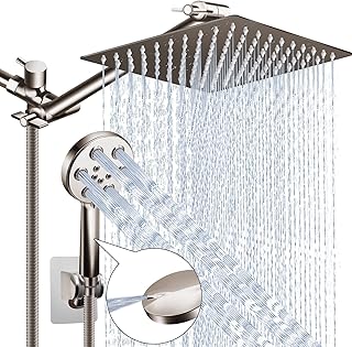 Pomme de douche en nickel brossé pomme à haute pression de 10"