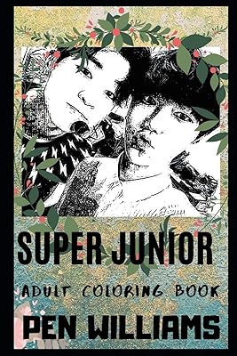 Livre de coloriage pour adultes super junior : inspiré du groupe légendaire k-pop