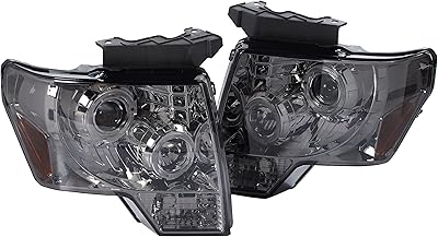 Dna motoring hl hub-f15009-led-sm-am ampoules de phare de rechange avec lentille gris foncé