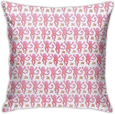 Housses de coussin décoratives xindy en forme de lapin rose et de singe