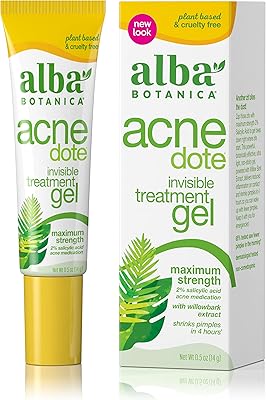 Gel de traitement invisible acnidot alba botanica, 0,5 oz