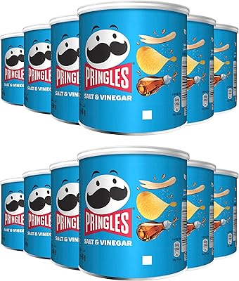 Croustilles pringles sel et vinaigre - snacks croquants - paquet de 12
