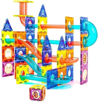 105 pièces de carreaux de construction magnétiques transparents 3d pour enfants, blocs de construction tame, jouet éducatif pour le développement précoce, jouets empilables, cadeau pour garçons et filles de 3 à 6 ans (modèle a (105 pièces)). Diaytar Sénégal : Des produits pour toute la famille à prix cassés
