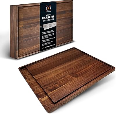 Planche à découper extra large en bois de noyer grill innovations - planche